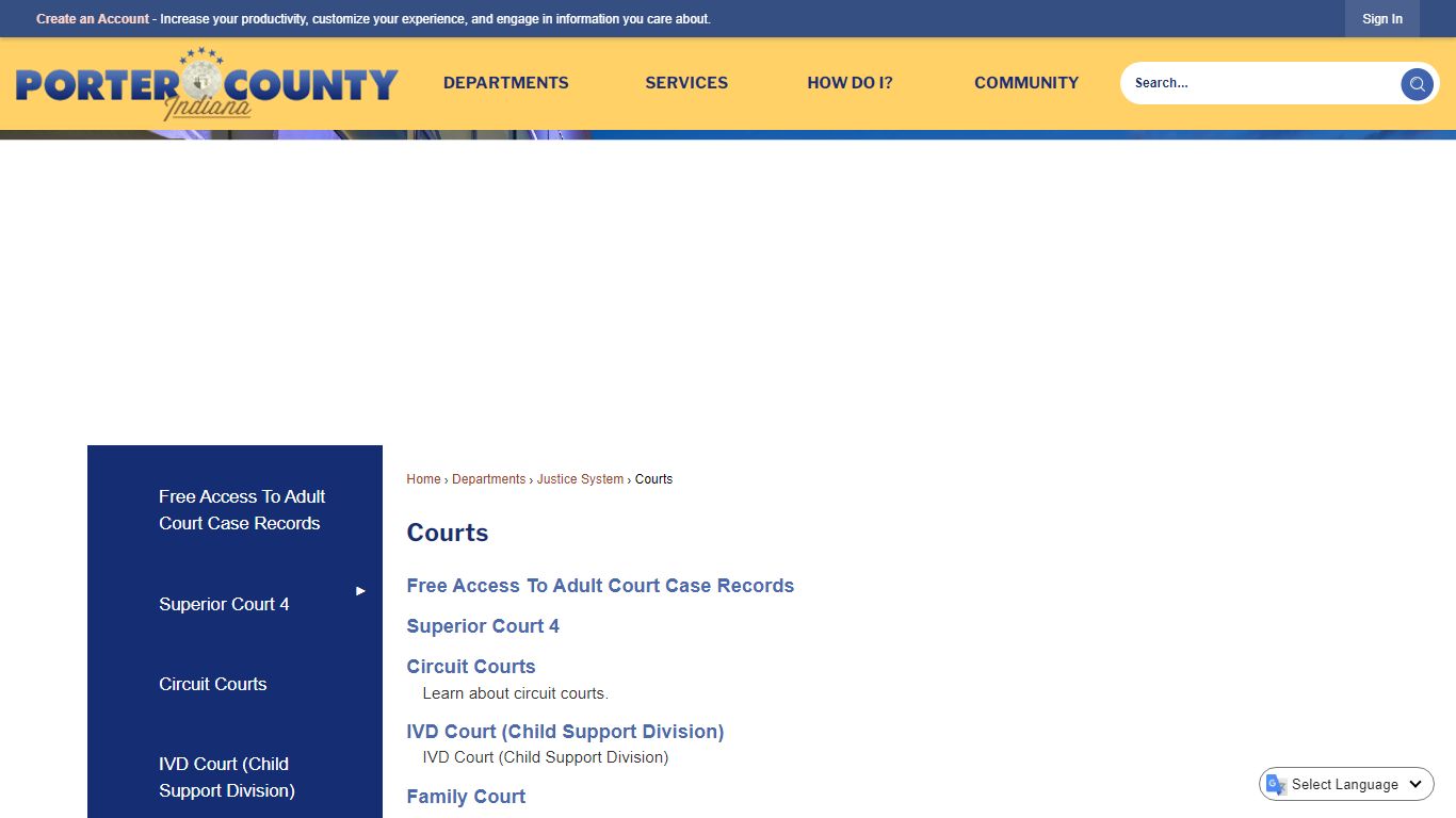 Courts | Porter County, IN - Official Website