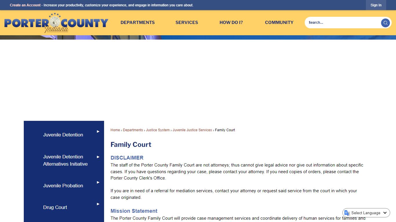 Family Court | Porter County, IN - Official Website